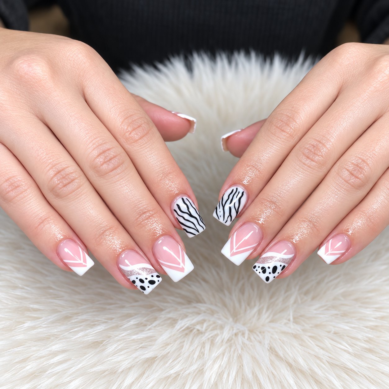 French with zebra & cow print